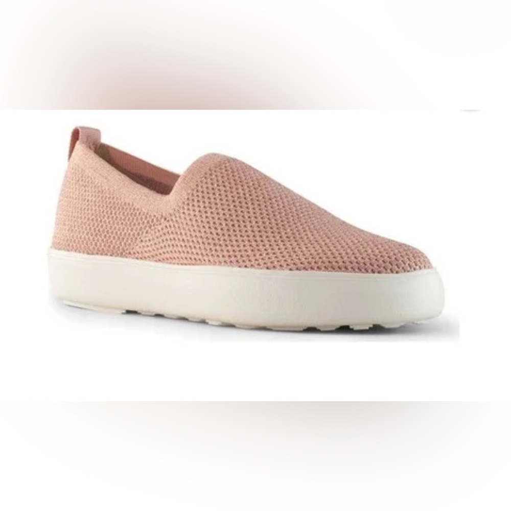 Cougar Pink, Sparkling Knit Slip-On Shoes